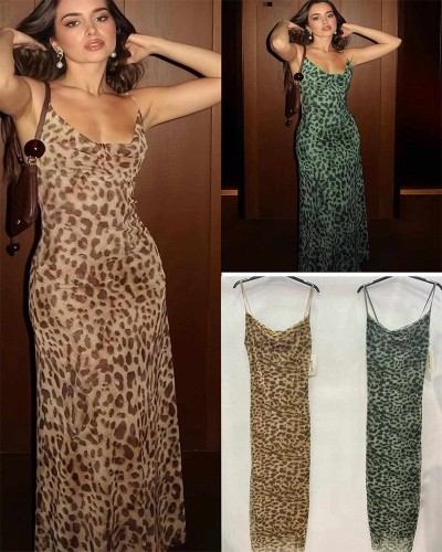 Muslin Slim Leopard Φόρεμα