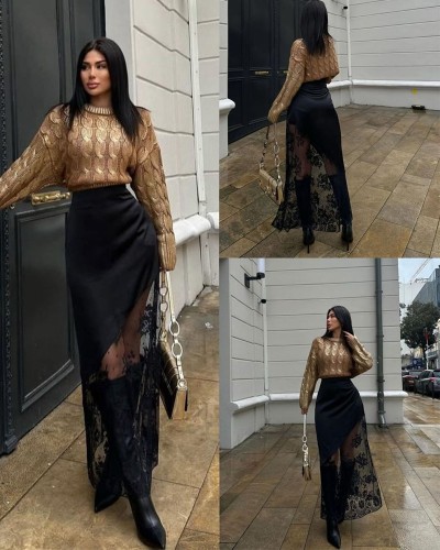 Black Lace Φούστα Σατεν