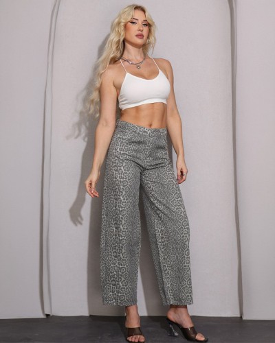 Dirty White Leopard Τζιν