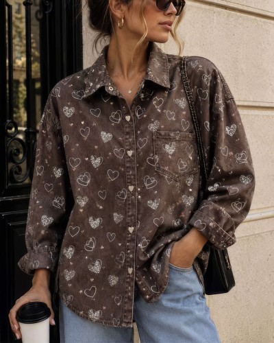Heart Strasato Jean Jacket