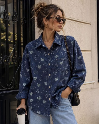 Heart Strasato Jean Jacket