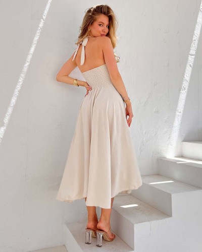 Midi Neck Round Φόρεμα