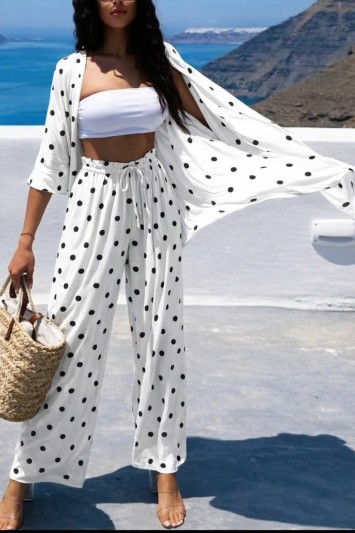 Polka Σετ Κιμονό Με Παντελόνα