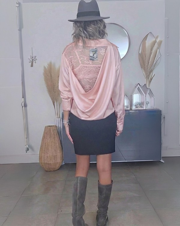 Back Secret Lace Πουκάμισο