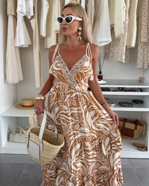 Boho Light Brown Φόρεμα