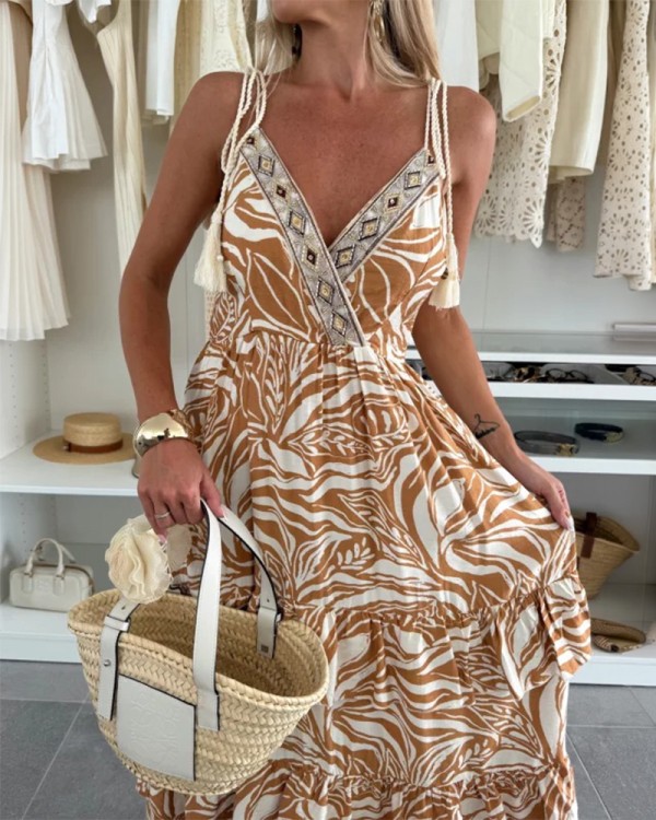 Boho Light Brown Φόρεμα