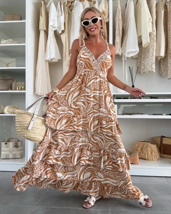 Boho Light Brown Φόρεμα