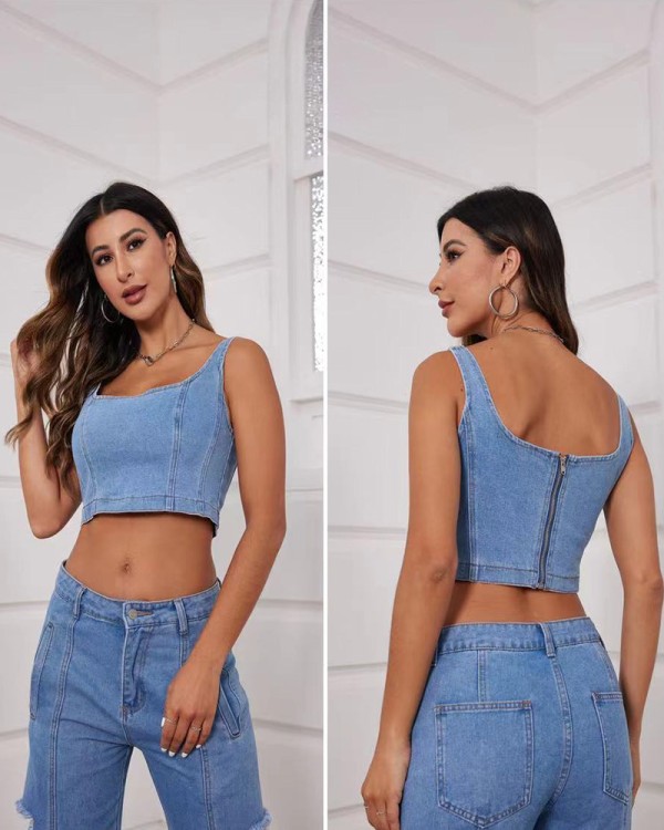 Jean Crop Με Φερμουαρ