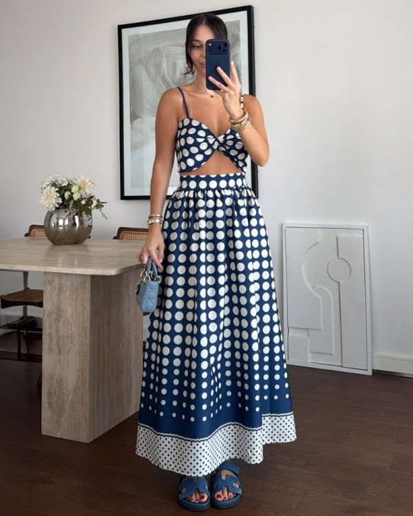 Karo Σετ Φούστα Με Crop