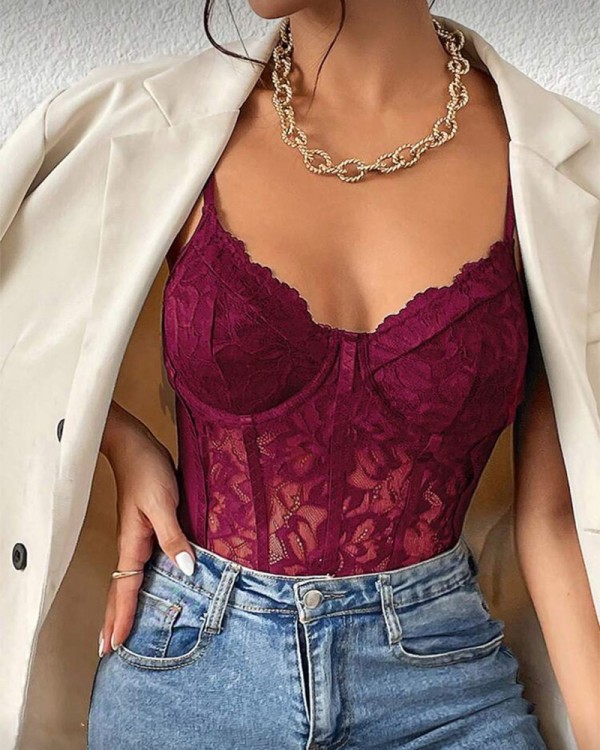 Lace rayas Κορμάκι