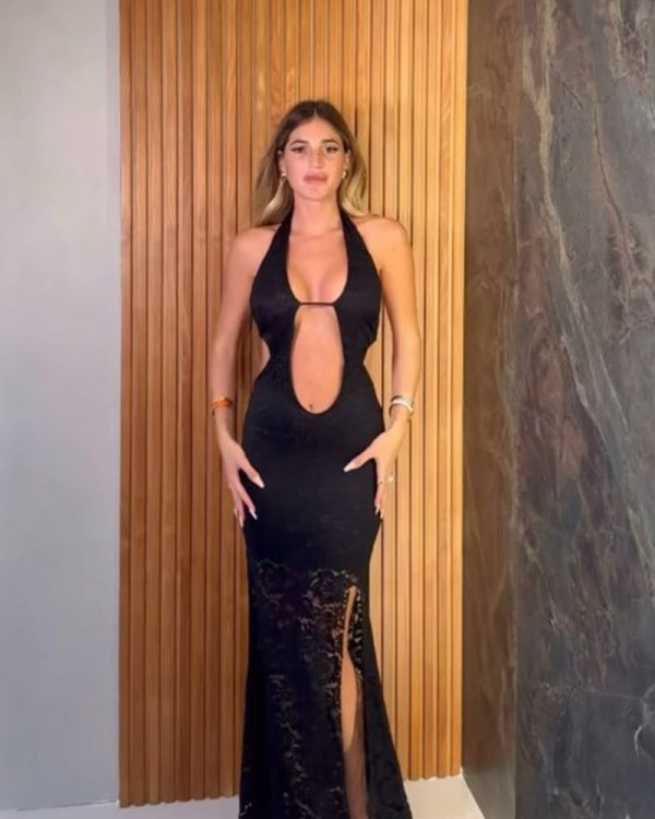 Lace Sexy Maxi Φόρεμα