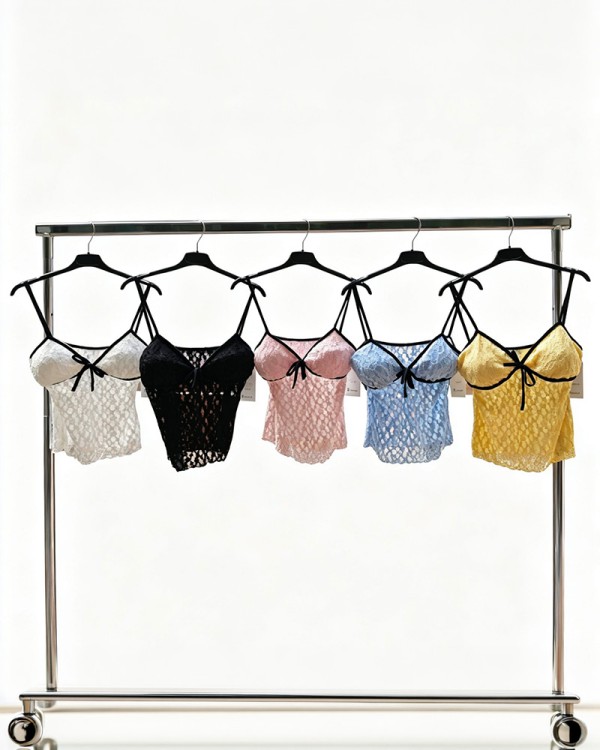 Lace With Bow Crop