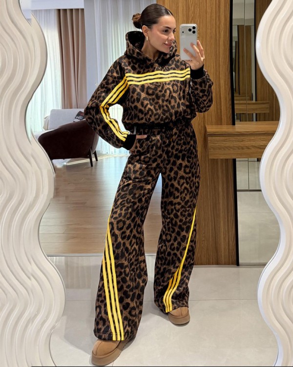 Leopard Oversize Σετ Φόρμα Lines