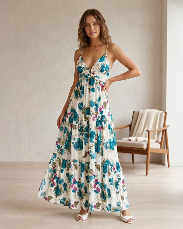 Linea Flowers Pat Φόρεμα