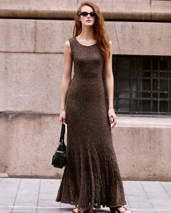 Luna Lace Maxi Φόρεμα