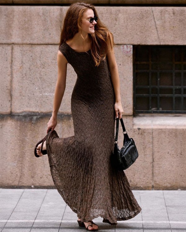 Luna Lace Maxi Φόρεμα