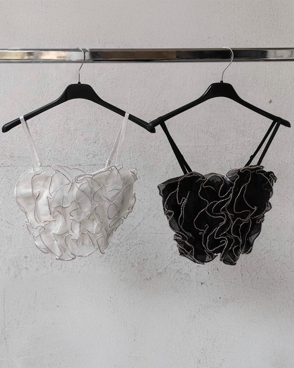 Mix Stras Crop Muslin