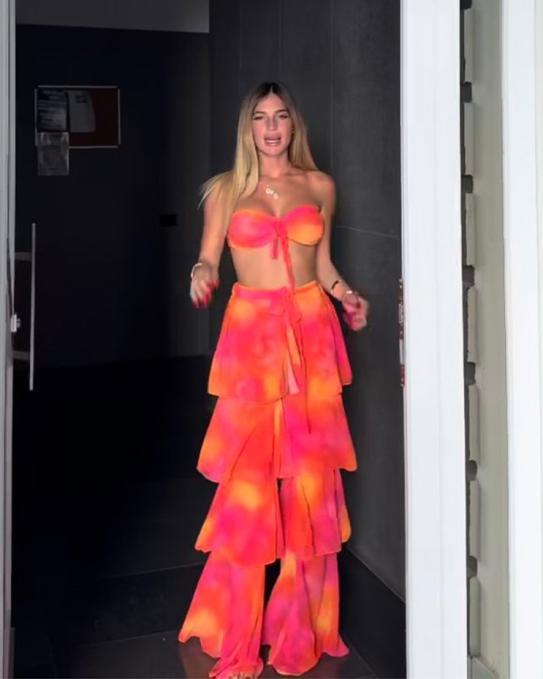 Multicolor Σετ Volan Παντελόνι