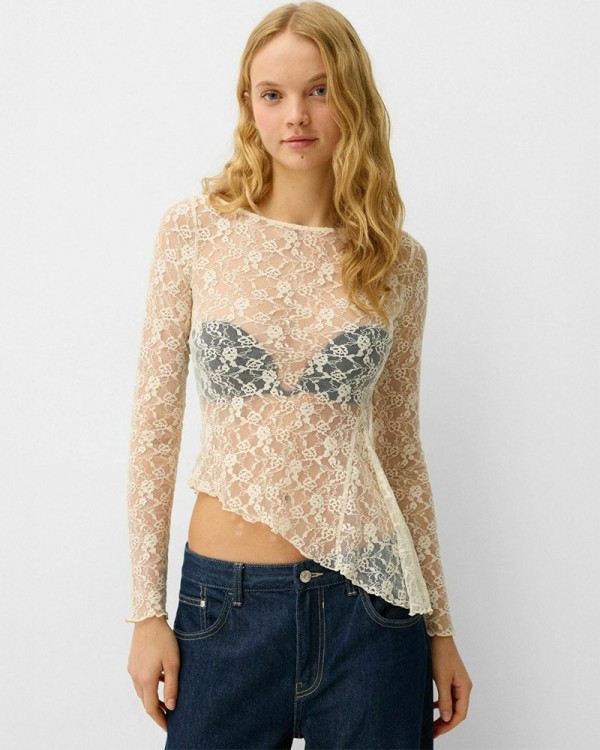 Seethrough Lace Μπλούζα