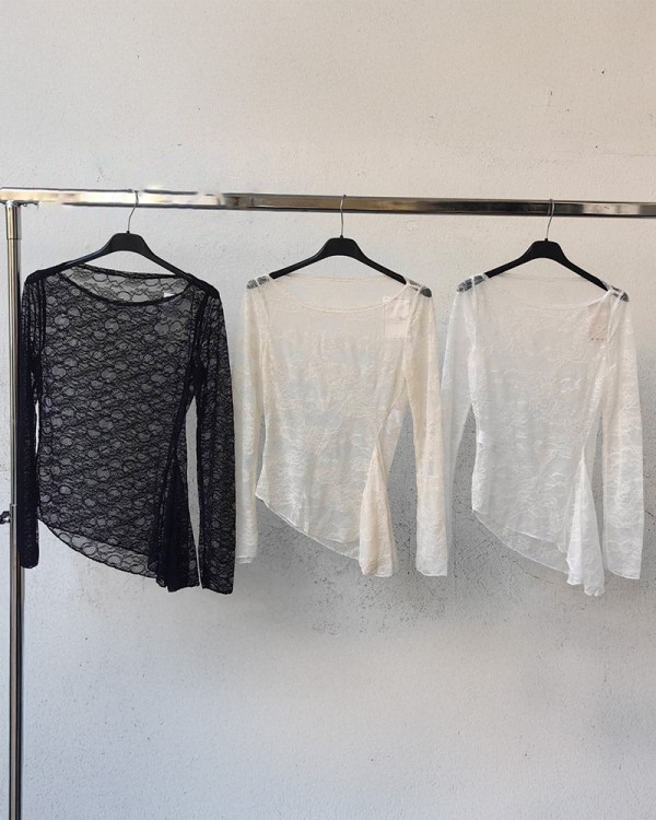 Seethrough Lace Μπλούζα