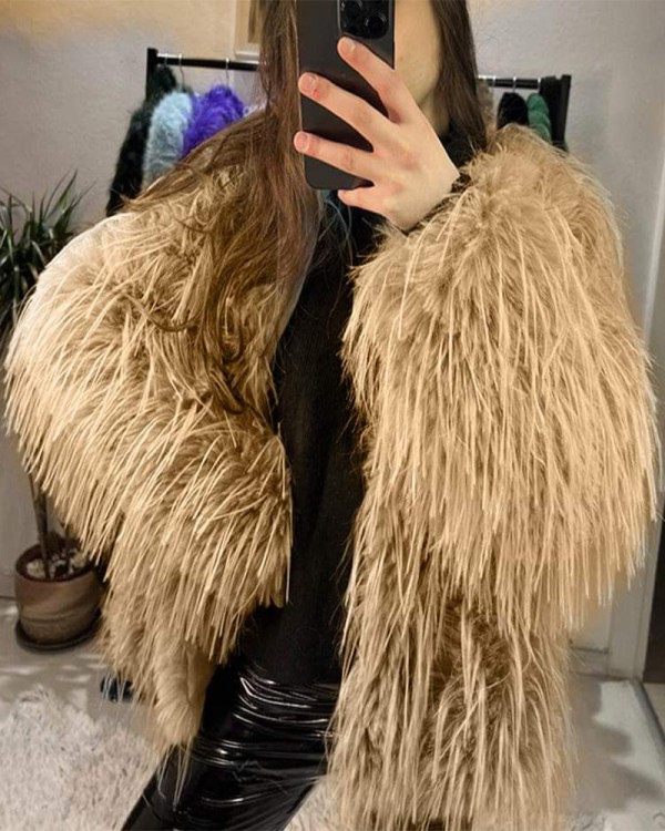 Trendy Fluffy Γούνα