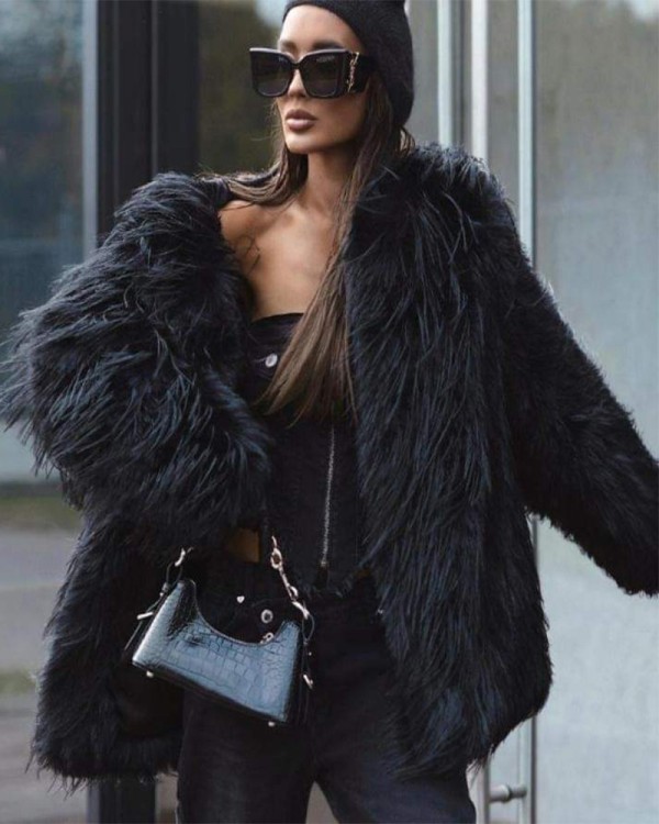 Trendy Fluffy Γούνα