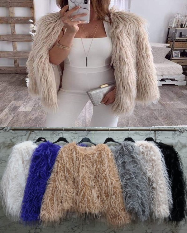 Trendy Fluffy Γούνα