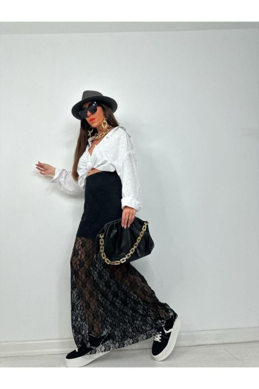 Stylish Δαντελένια Φούστα