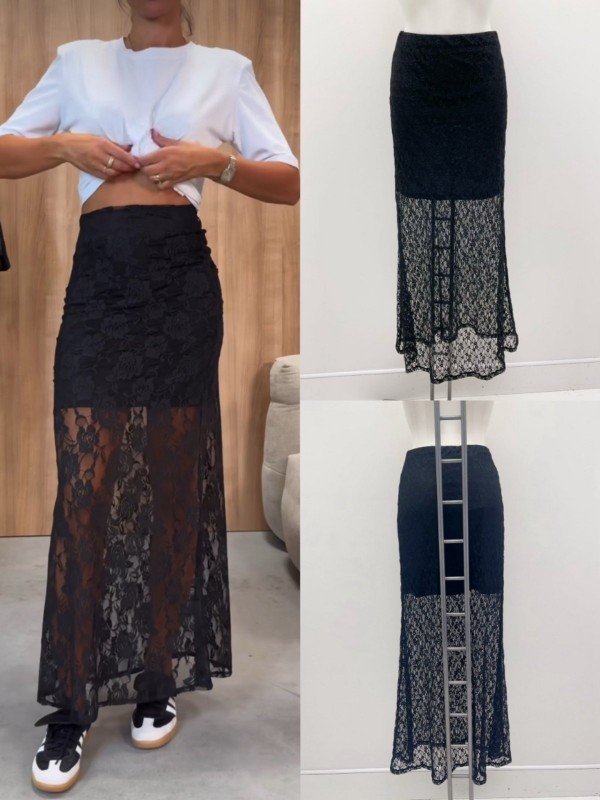 Stylish Δαντελένια Φούστα