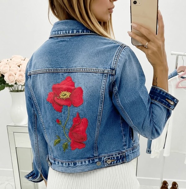 Rose Back Τζιν Τζάκετ