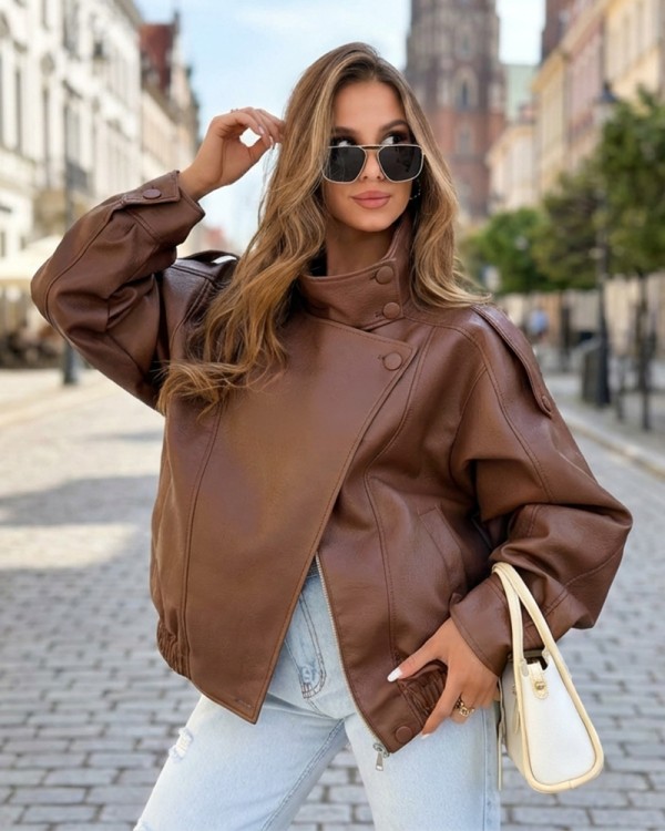 Viral Eco Leather Τζακετ